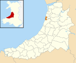 Wales Ceredigion Community Aberystwyth map